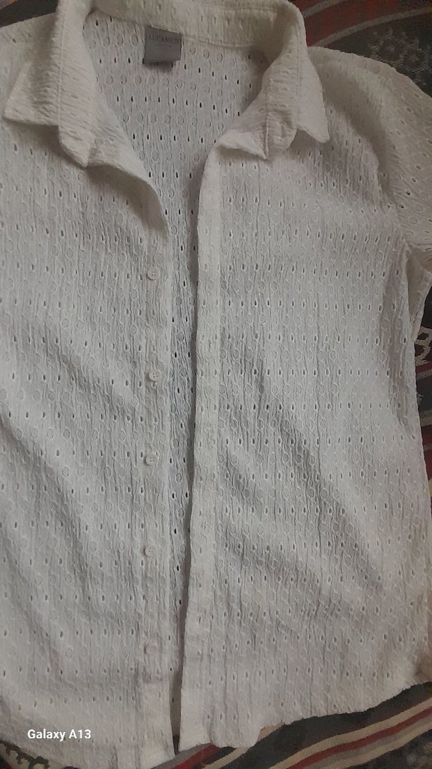 Düğmeli Beyaz Kısa Kollu Erkek Gömlek - Görsel 4