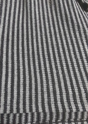 Gri Çizgili Bohem Bornoz - Görsel 4