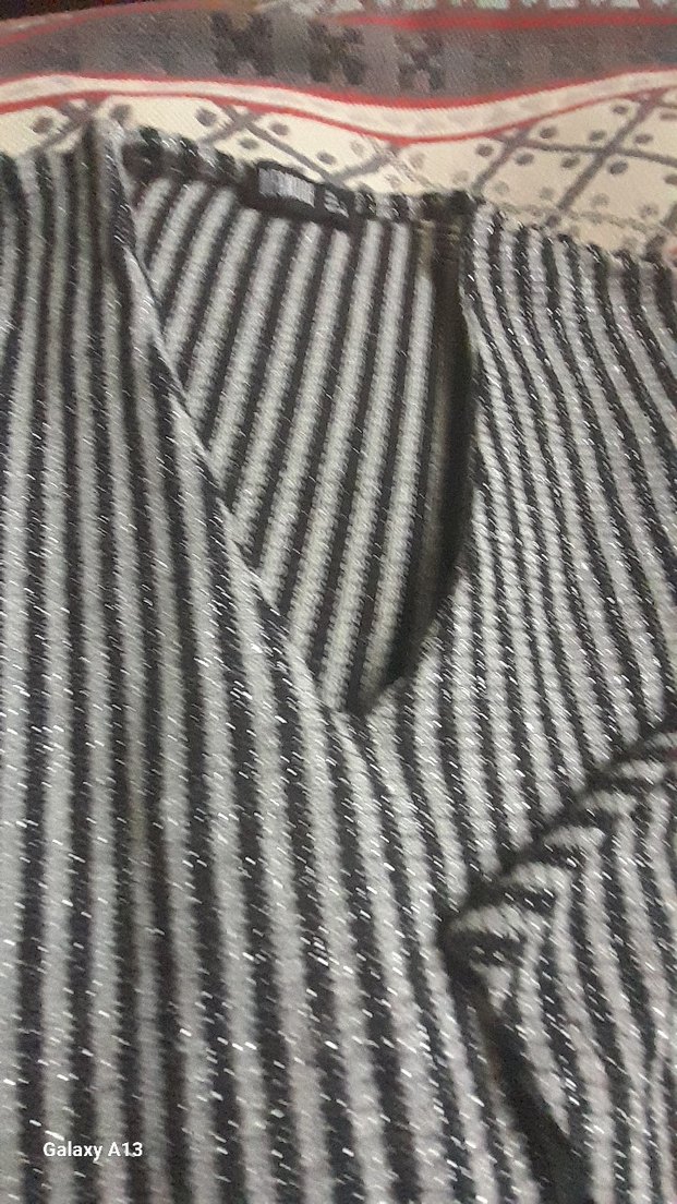 Gri Çizgili Bohem Bornoz - Görsel 2