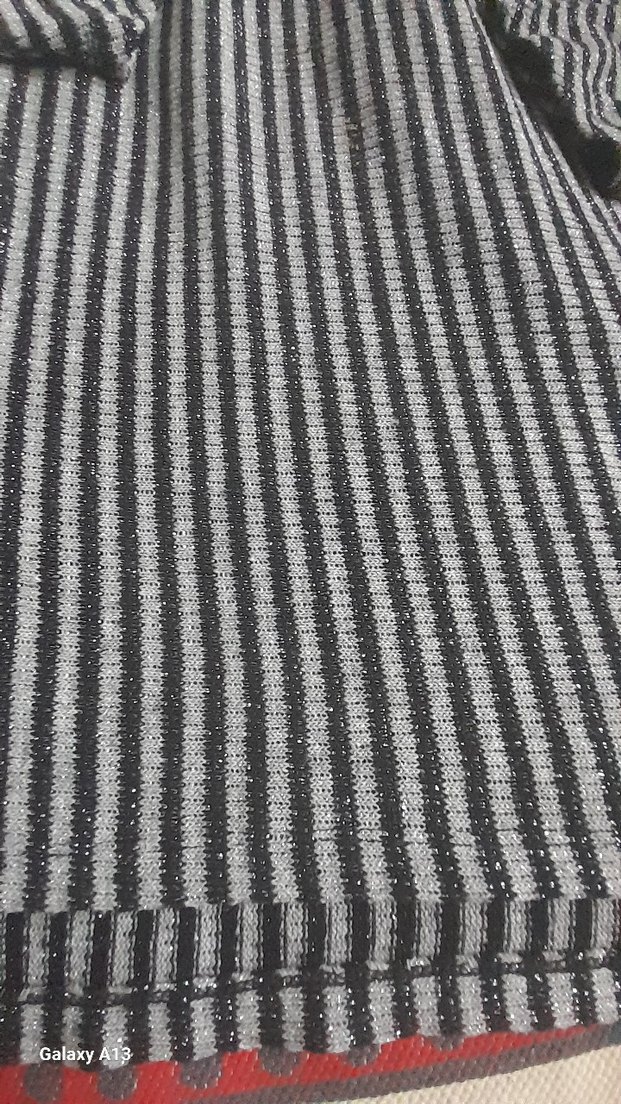 Gri Çizgili Bohem Bornoz - Görsel 4