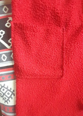 Bordo Fermuarlı Uzun  kadin Kaban  Boy103 En 70 - Görsel 4