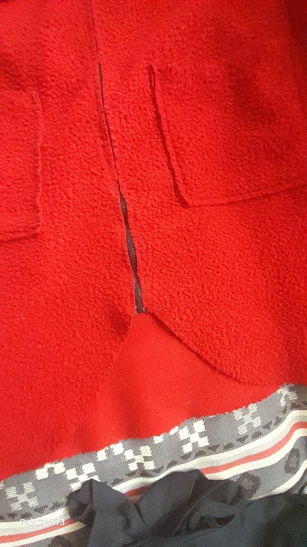 Bordo Fermuarlı Uzun  kadin Kaban  Boy103 En 70 - Görsel 3