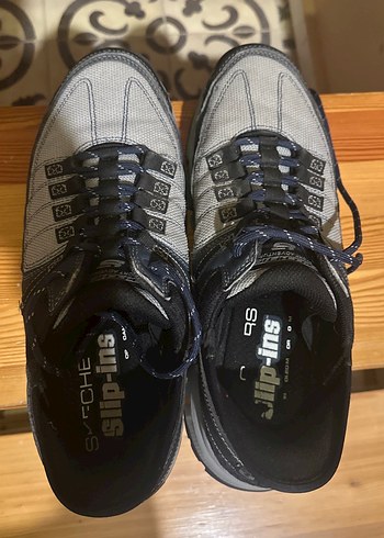 Skechers 44 Gri lacivert orjinal waterproof Erkek Spor Ayakkabı - Görsel 5