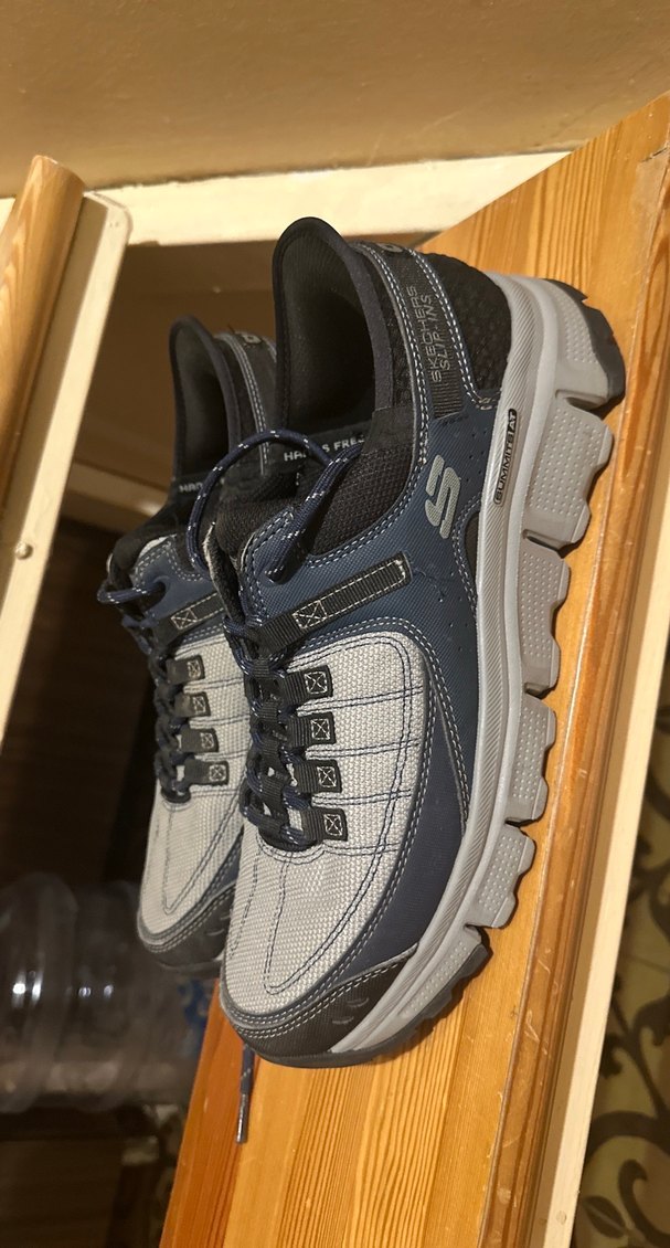 Skechers 44 Gri lacivert orjinal waterproof Erkek Spor Ayakkabı - Görsel 2