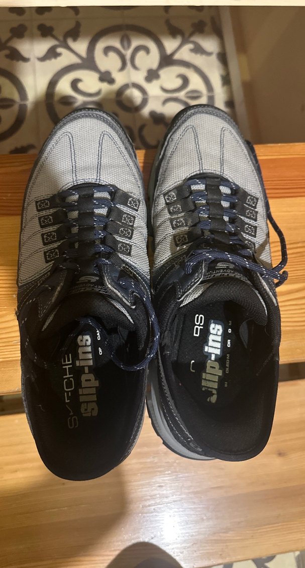 Skechers 44 Gri lacivert orjinal waterproof Erkek Spor Ayakkabı - Görsel 5