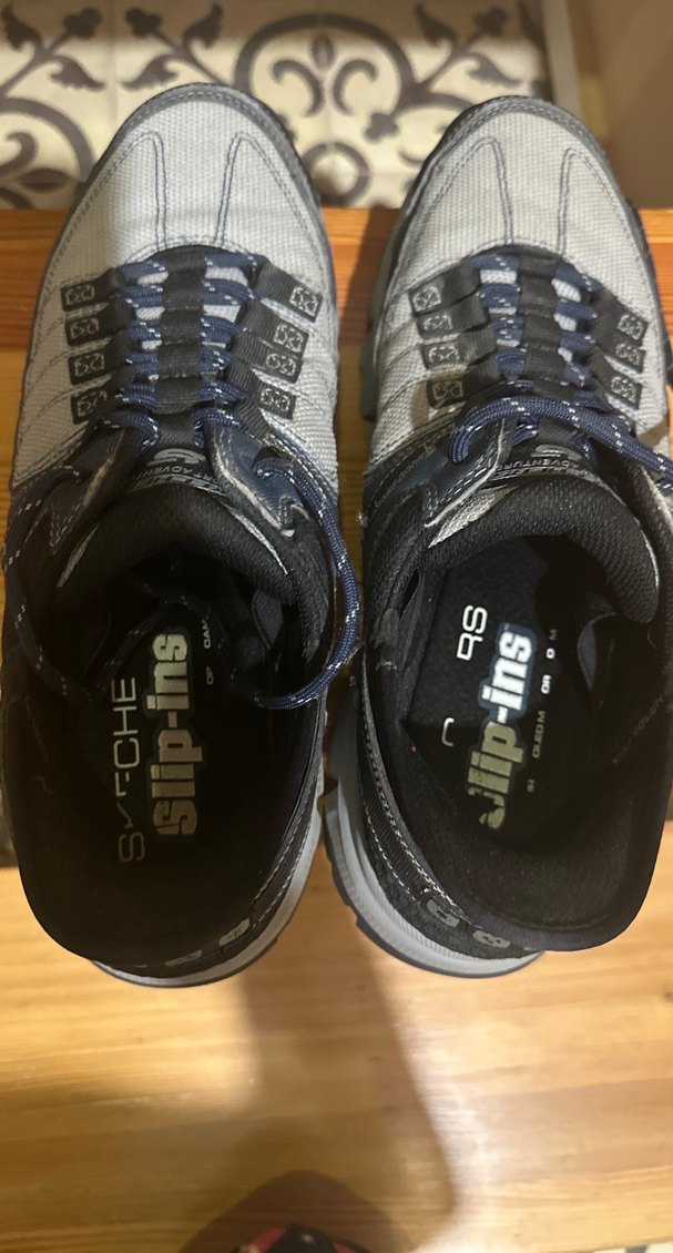 Skechers 44 Gri lacivert orjinal waterproof Erkek Spor Ayakkabı - Görsel 4