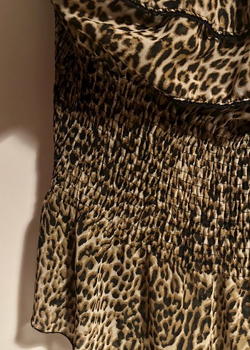 Koton Leopar Desenli Uzun Kollu Fırfırlı Bluz - Görsel 2