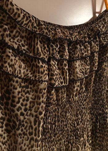 Koton Leopar Desenli Uzun Kollu Fırfırlı Bluz - Görsel 5