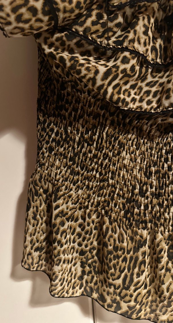 Koton Leopar Desenli Uzun Kollu Fırfırlı Bluz - Görsel 2
