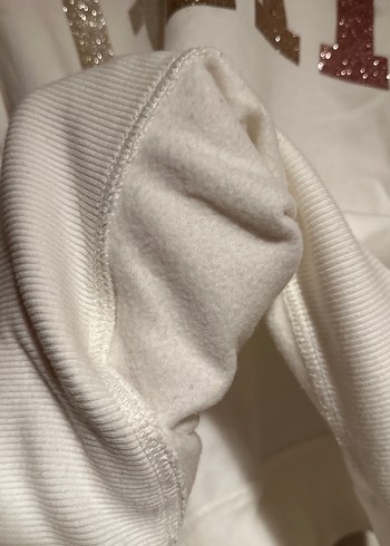 Orjinal Beyaz GAP  (simli logolu)Kadın Sweatshirt - Görsel 6