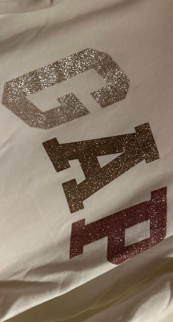 Orjinal Beyaz GAP  (simli logolu)Kadın Sweatshirt - Görsel 4