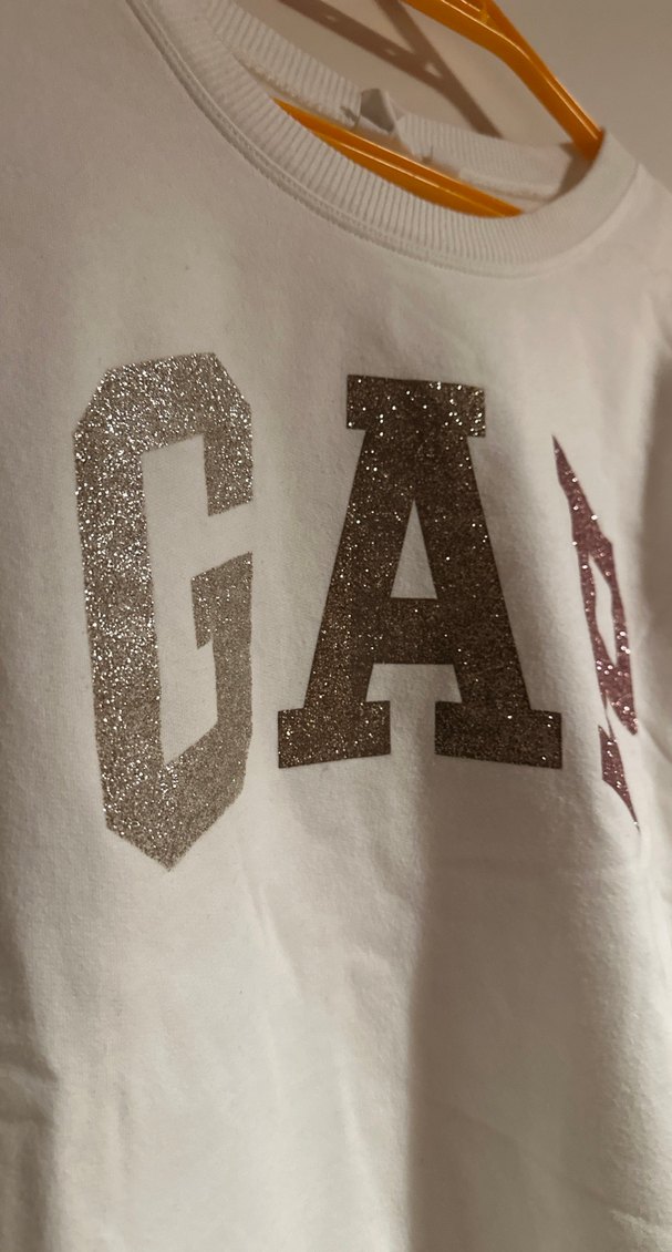 Orjinal Beyaz GAP  (simli logolu)Kadın Sweatshirt - Görsel 2