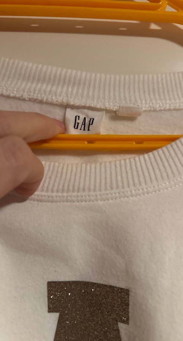 Orjinal Beyaz GAP  (simli logolu)Kadın Sweatshirt - Görsel 3