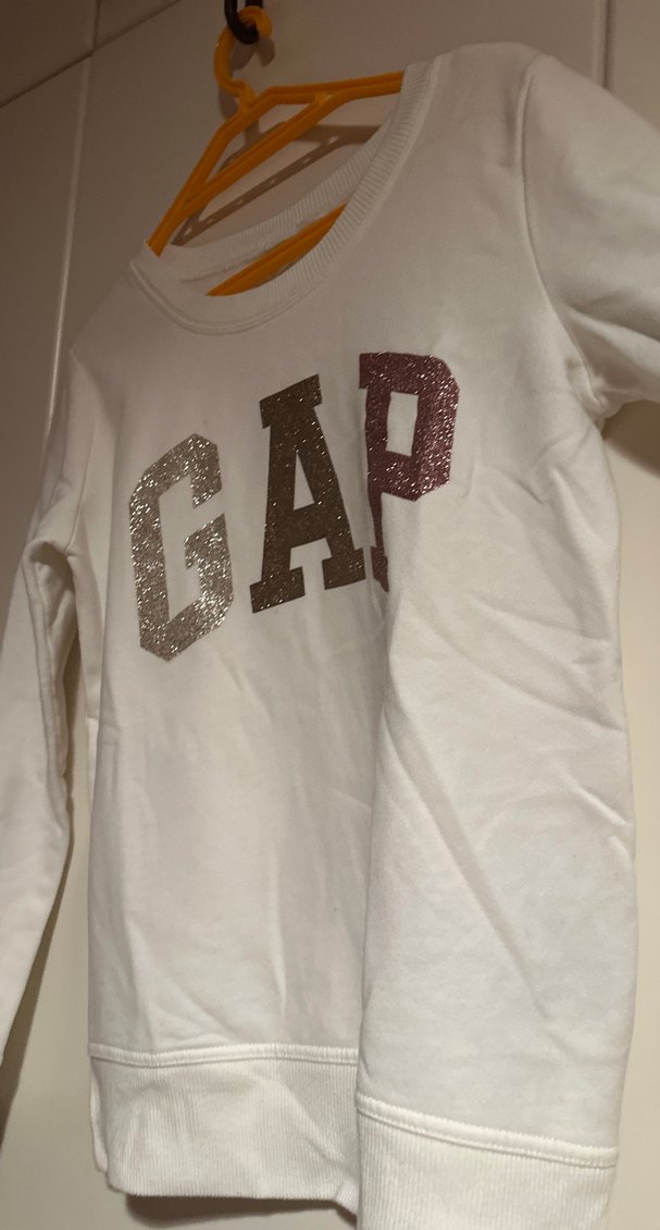 Orjinal Beyaz GAP  (simli logolu)Kadın Sweatshirt - Görsel 5