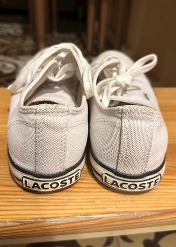 Orijinal Lacoste Beyaz Bağcıklı Kadın Spor Ayakkabı - Görsel 3