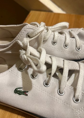 Orijinal Lacoste Beyaz Bağcıklı Kadın Spor Ayakkabı - Görsel 5