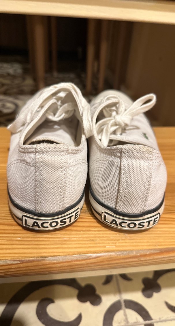 Orijinal Lacoste Beyaz Bağcıklı Kadın Spor Ayakkabı - Görsel 3