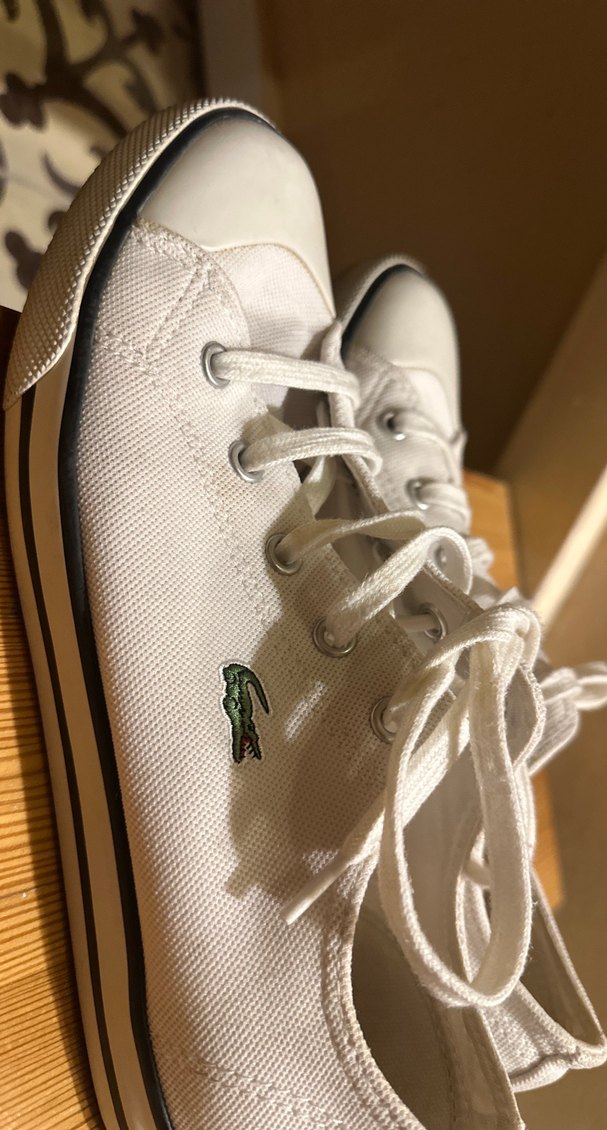 Orijinal Lacoste Beyaz Bağcıklı Kadın Spor Ayakkabı - Görsel 4
