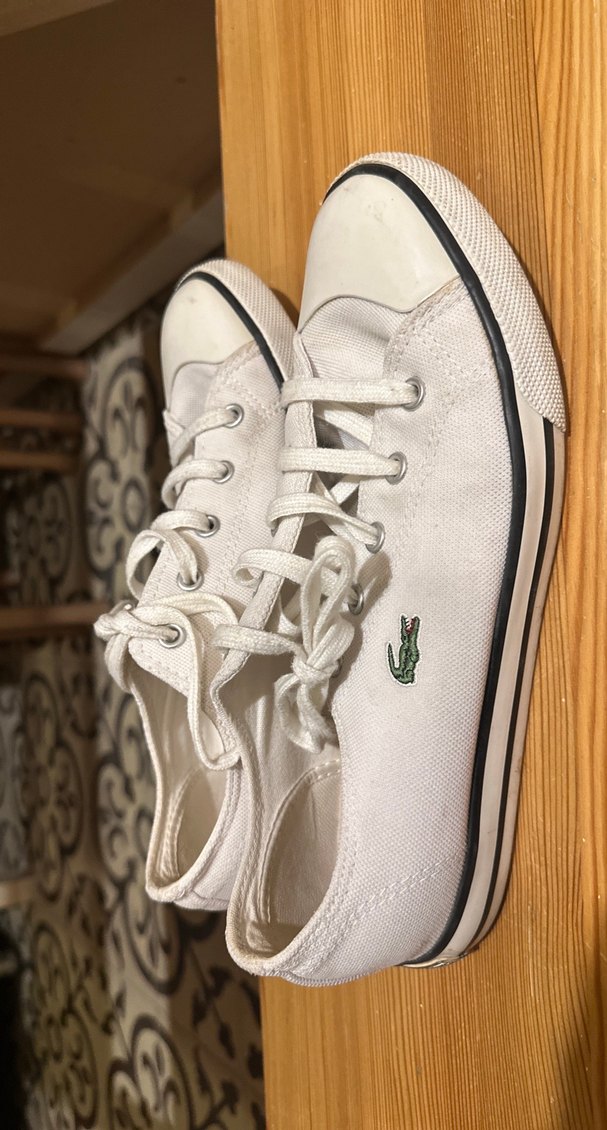 Orijinal Lacoste Beyaz Bağcıklı Kadın Spor Ayakkabı - Görsel 2