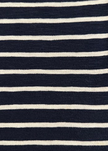 Orijinal GAP Lacivert Çizgili erkek uzun Kol swatshirt - Görsel 3