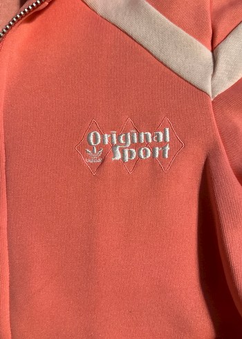 Orijinal Adidas (vintage) için Pembe Fermuarlı Sweatshirt - Görsel 2