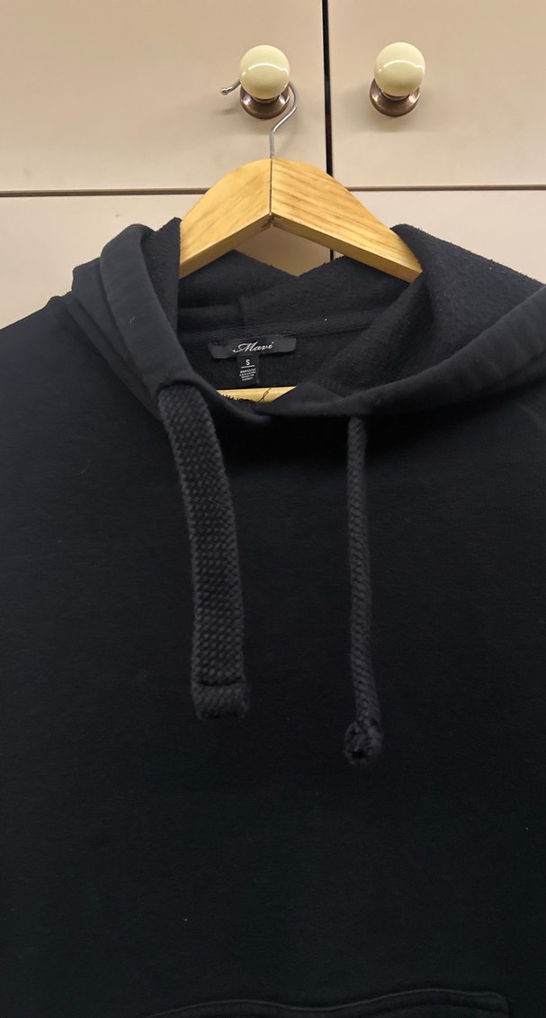 Mavi jeans Siyah Kapüşonlu unisex Sweatshirt - Görsel 4