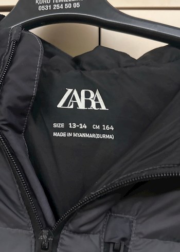 Zara Gri çocuk Midi Boy Günlük Mont - Görsel 2