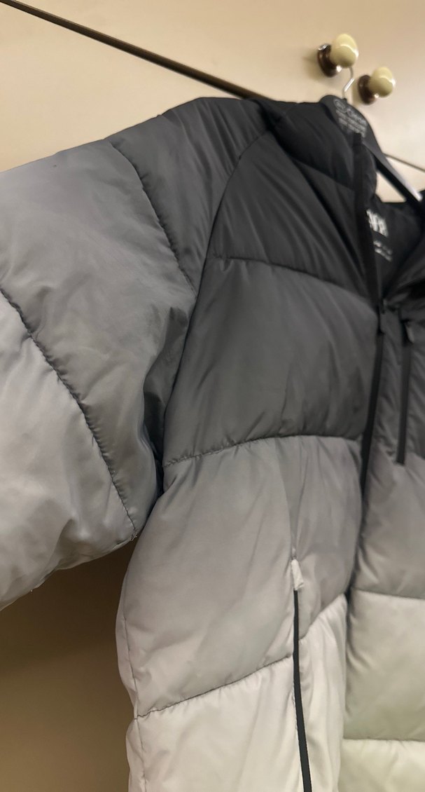 Zara Gri çocuk Midi Boy Günlük Mont - Görsel 3