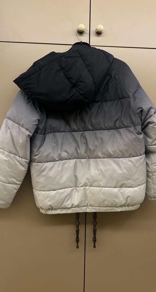 Zara Gri çocuk Midi Boy Günlük Mont - Görsel 4