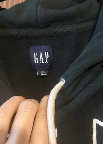 GAP ORİJİNAL KADIN yeşil eskitme efektli Kapüşonlu SweatshirT - Görsel 4