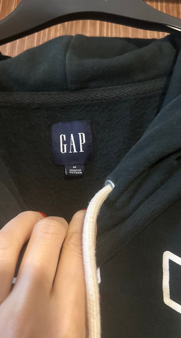 GAP ORİJİNAL KADIN yeşil eskitme efektli Kapüşonlu SweatshirT - Görsel 4