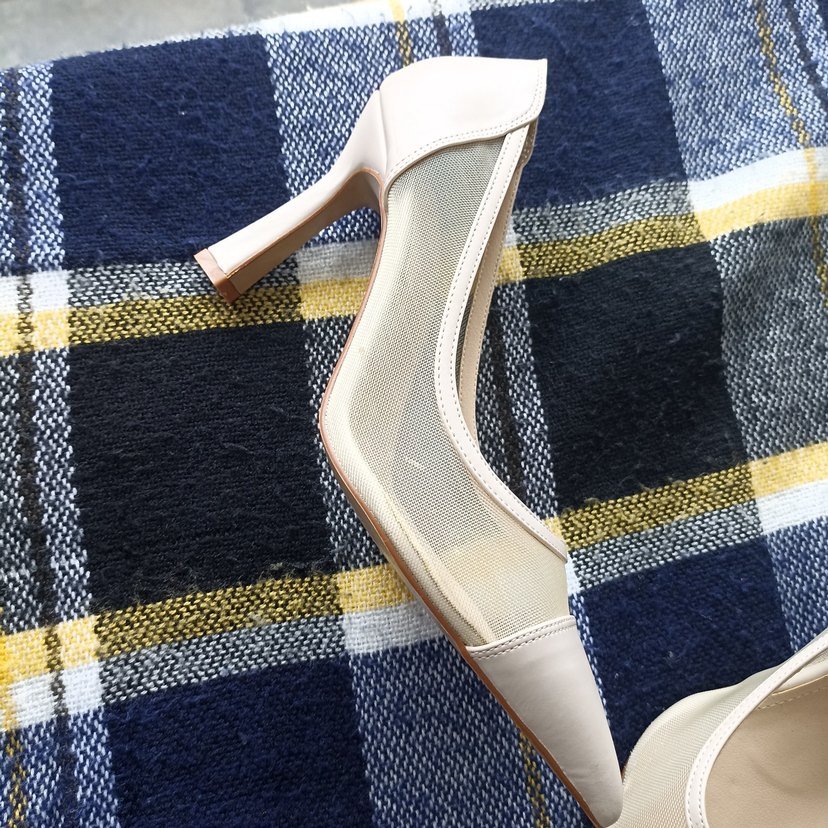 Ekru Pileli Stiletto Topuklu Kadın Ayakkabı - Görsel 3