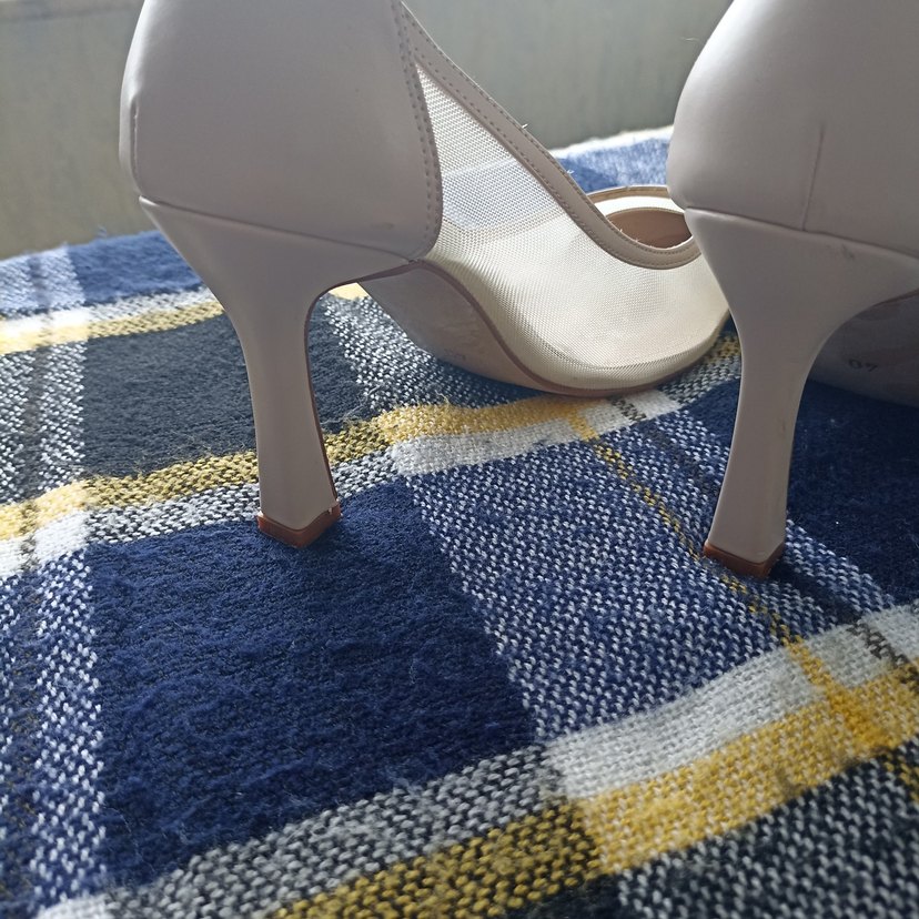 Ekru Pileli Stiletto Topuklu Kadın Ayakkabı - Görsel 4