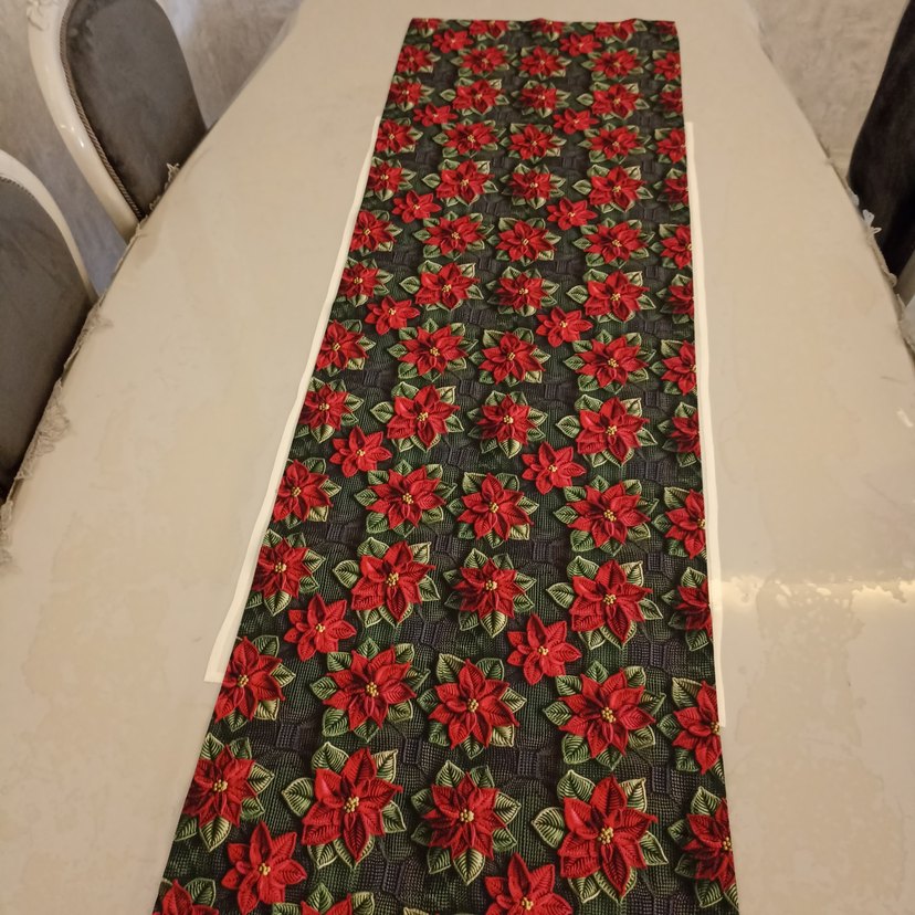 Kırmızı Desenli runner - Görsel 3