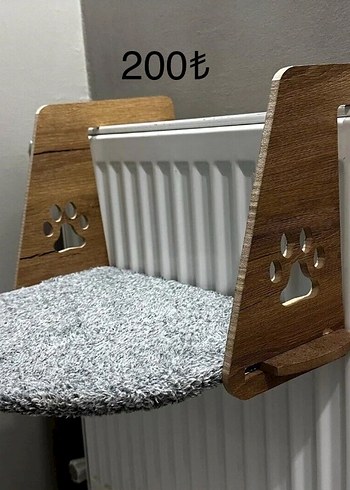 Gri Tüylü Ahşap Kedi Petek Yatagi - Görsel 5