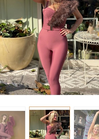 Scarlett Gül Kurusu Kaplı Tulum - Görsel 5