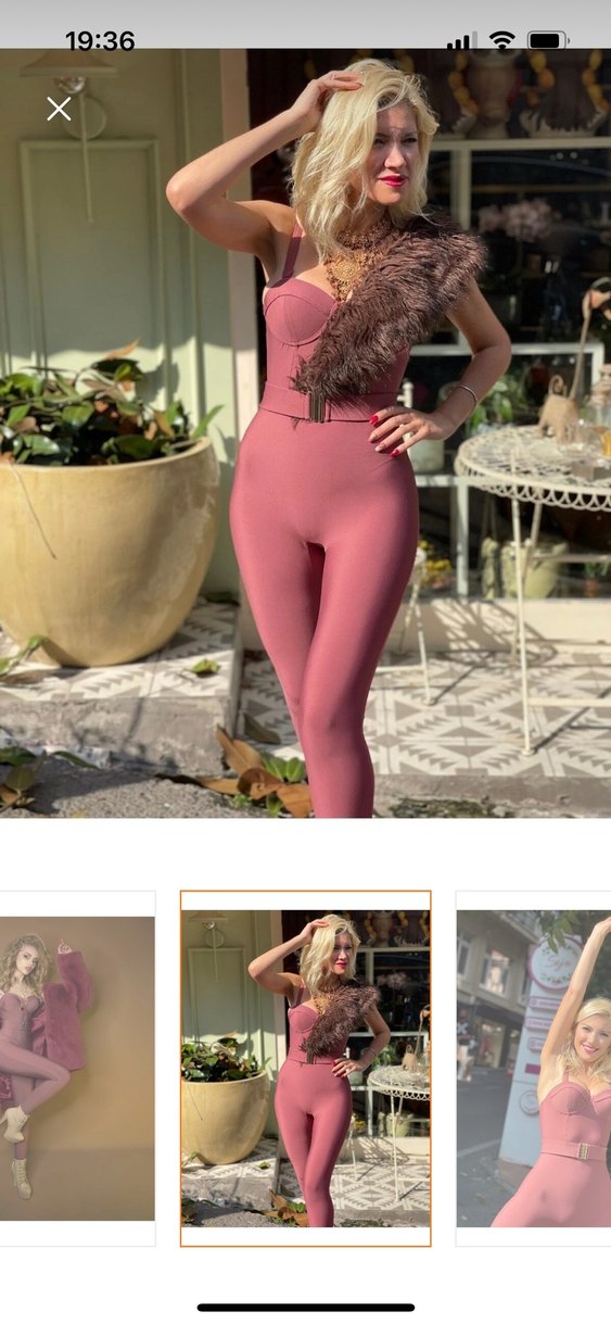 Scarlett Gül Kurusu Kaplı Tulum - Görsel 5