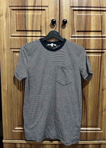 Gri Çizgili Erkek Kısa Kollu Tişört - Görsel 2