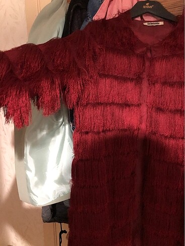 m Beden bordo Renk Abaya