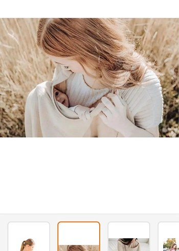 Bej Bebek Emzirme Önlüğü - Görsel 2