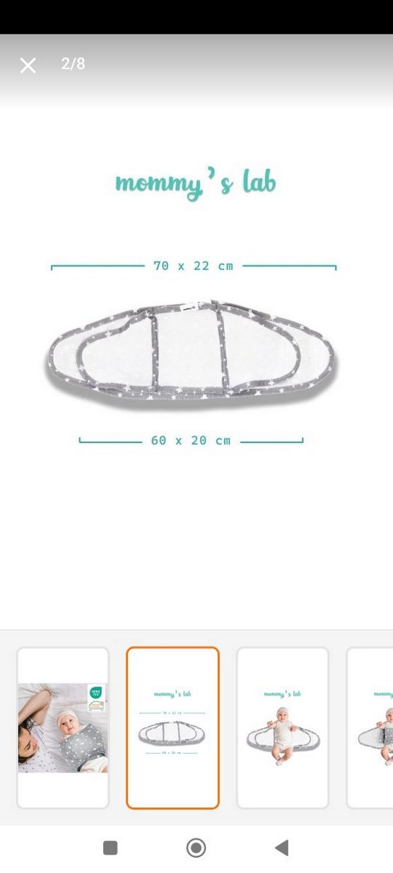 Gri Yıldız Desenli Bebek Kundak Örtüsü - Görsel 2