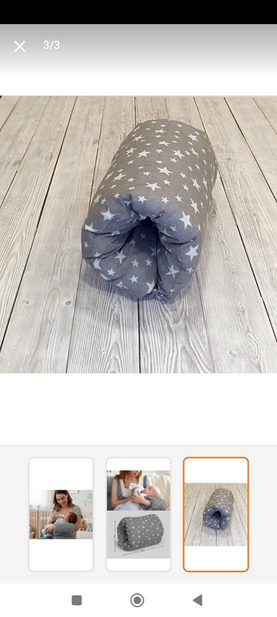 Desenli Gri Emzirme ve Hamilelik Yastığı - Görsel 2