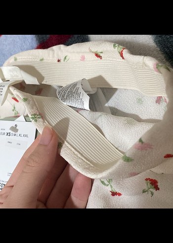 Çiçek Desenli hm Midi Etek - Görsel 3