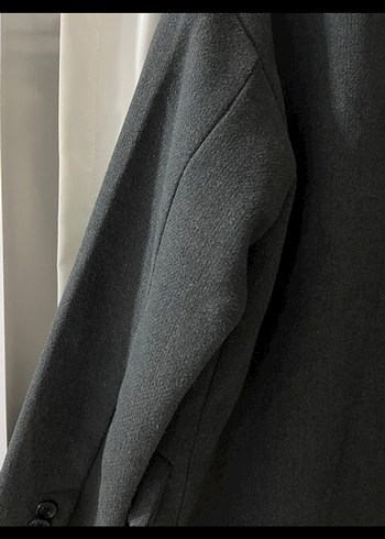 Pull bear antrasit oversize Uzun Kışlık Kaban - Görsel 6