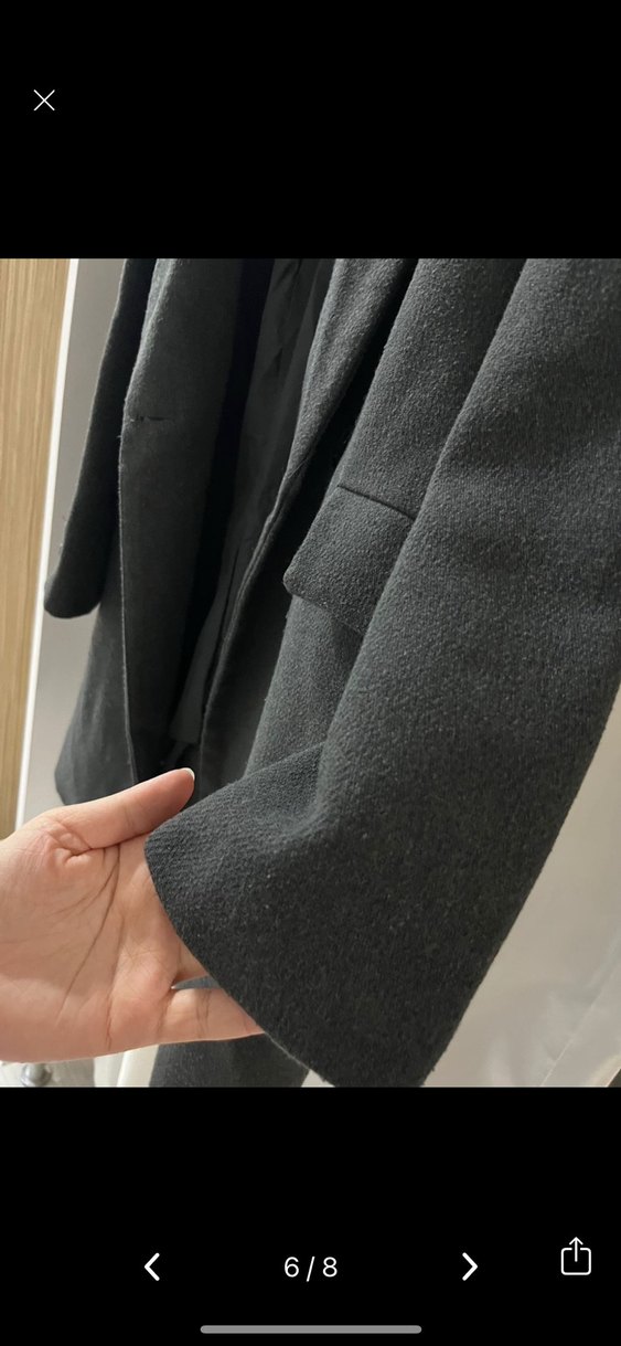 Pull bear antrasit oversize Uzun Kışlık Kaban - Görsel 5