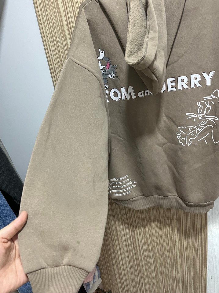 Bej Kadın Crew Neck Sweatshirt - Görsel 4