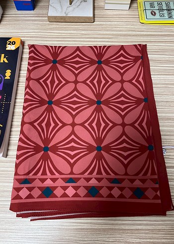 Bordo Bohem Desenli Kadın şal - Görsel 2