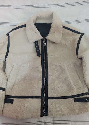 Kürklü Bej Kadın Ceket - Görsel 2