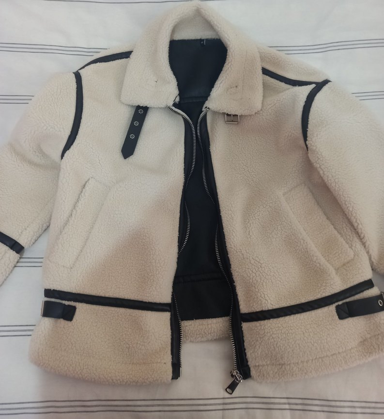 Kürklü Bej Kadın Ceket - Görsel 4