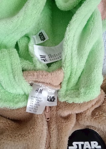 Kahverengi Peluş Bebek Tulumu, Kapüşonlu - Görsel 2